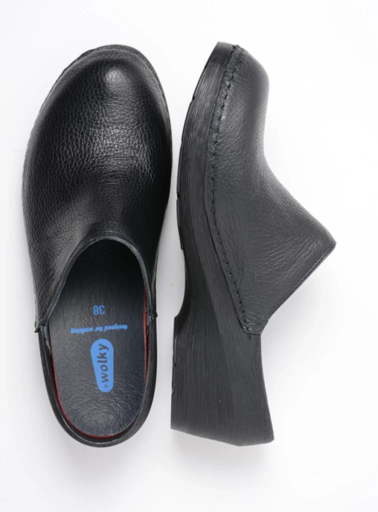 Wolky pro clog 0607570000 70000 black leather