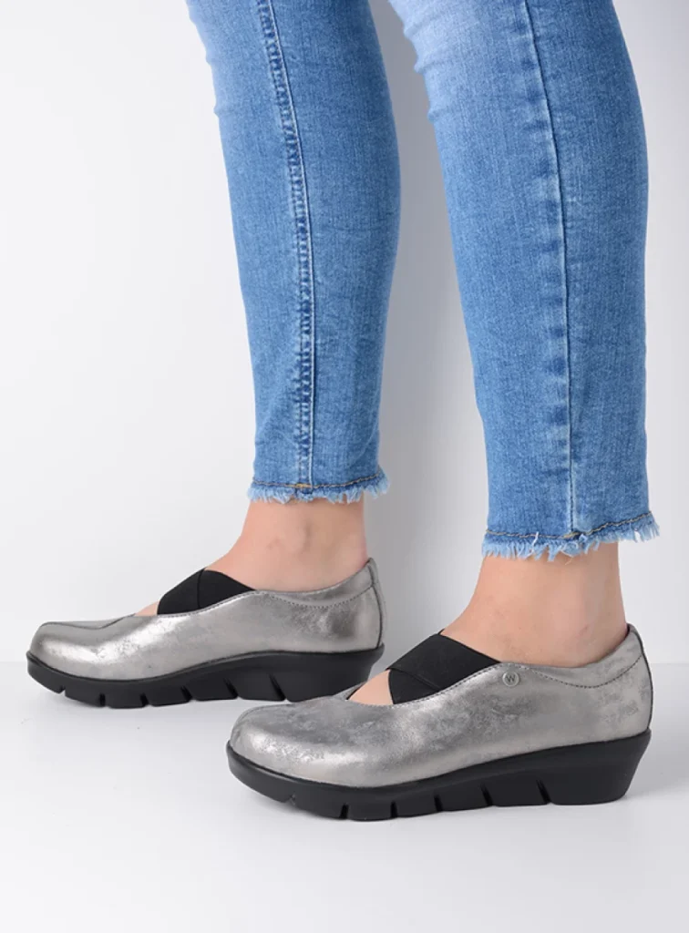 Wolky Loafers 0066510203 10203 grey metallic nubuck