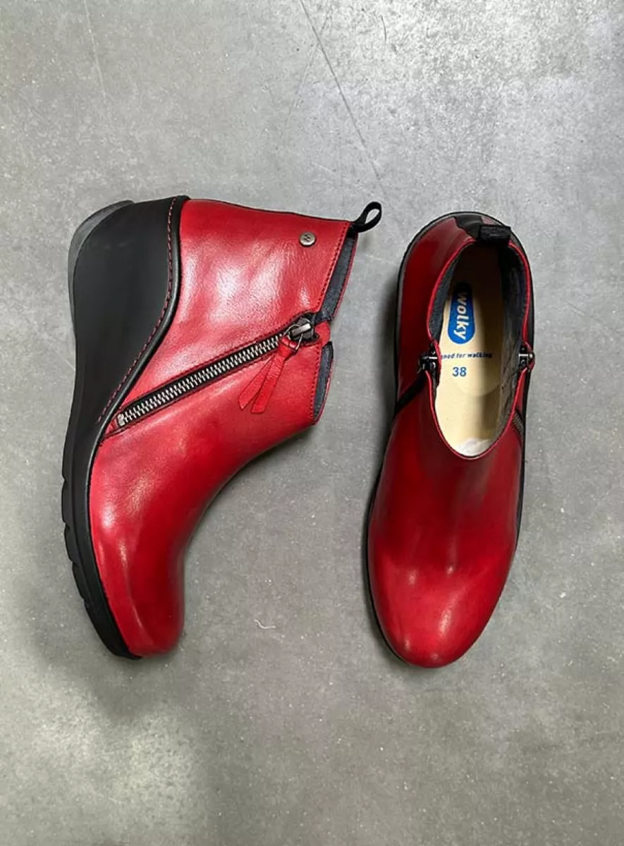 Wolky Boots 0389030505 30505 red leather