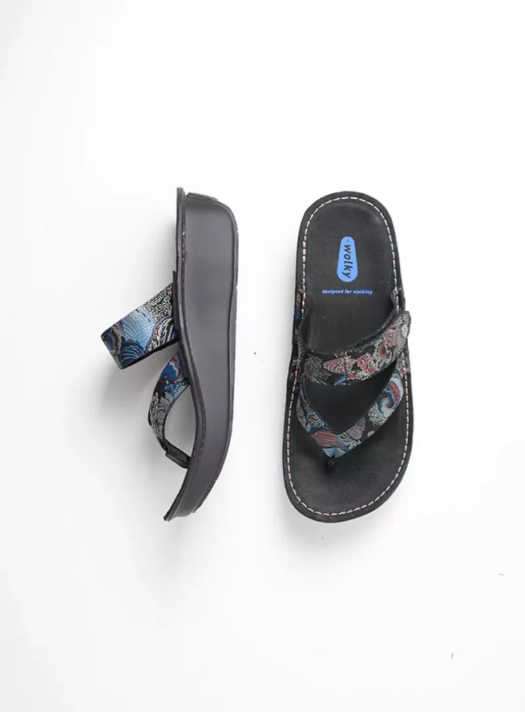 Wolky Chunky sandals 0618068080 68080 black/blue suede