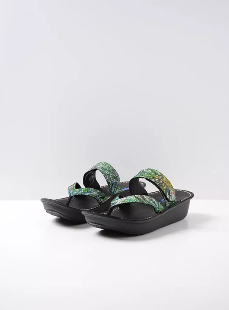 Wolky Chunky sandals 0618068700 68700 green multi suede