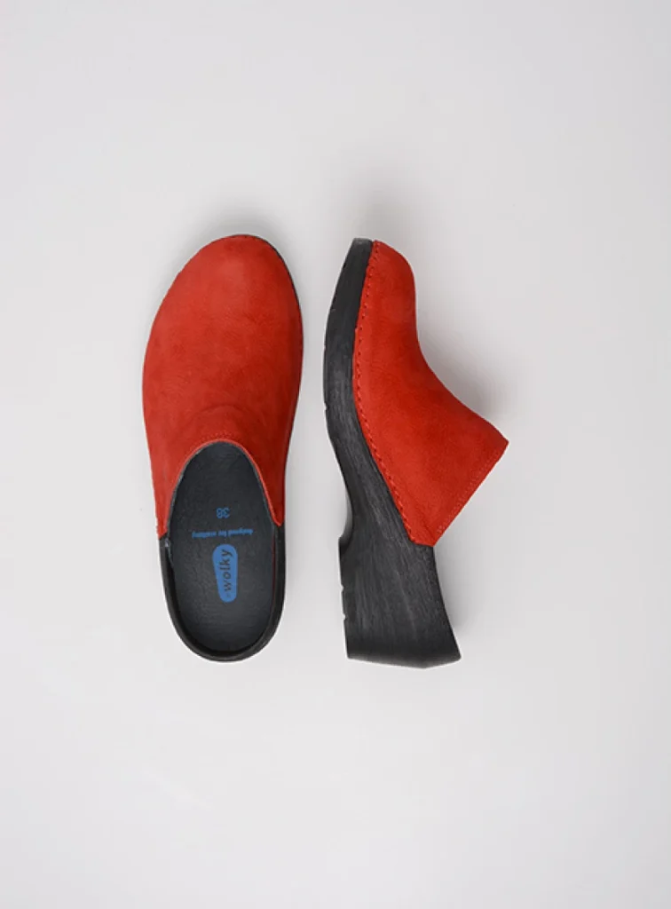 Wolky Clogs 0607511500 11500 red nubuck