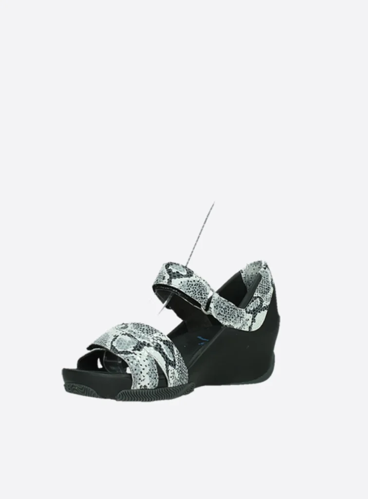 Wolky Sandal 0377590102 90102 Epoch - white/grey snake print