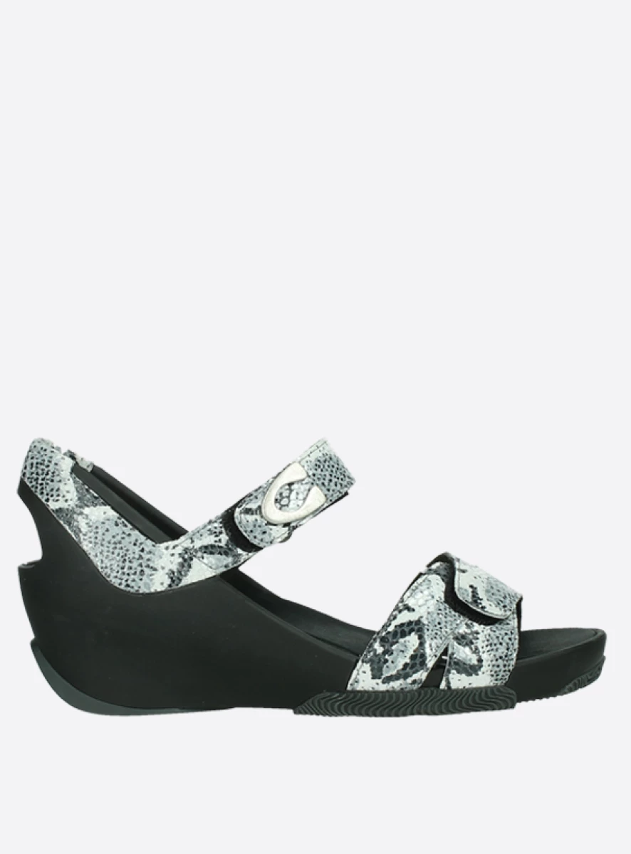 Wolky Sandal 0377590102 90102 Epoch - white/grey snake print