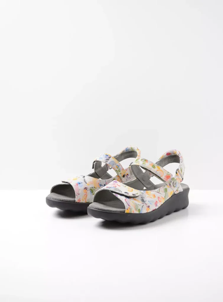 Wolky Sandals 0189012980 12980 multi white leather