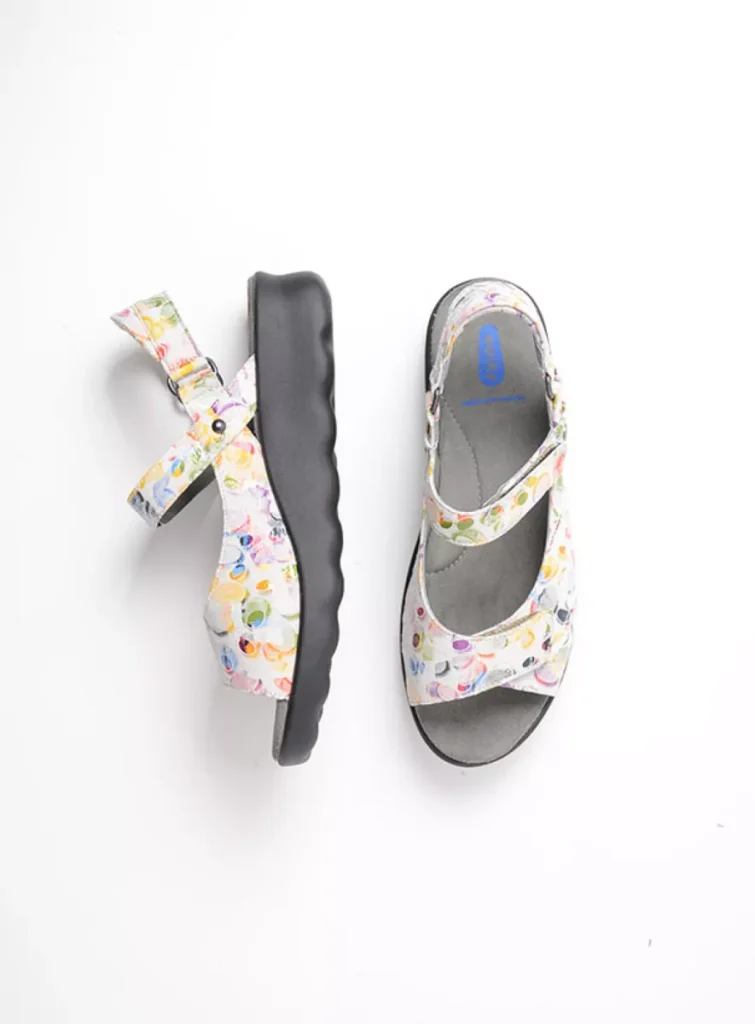 Wolky Sandals 0189012980 12980 multi white leather