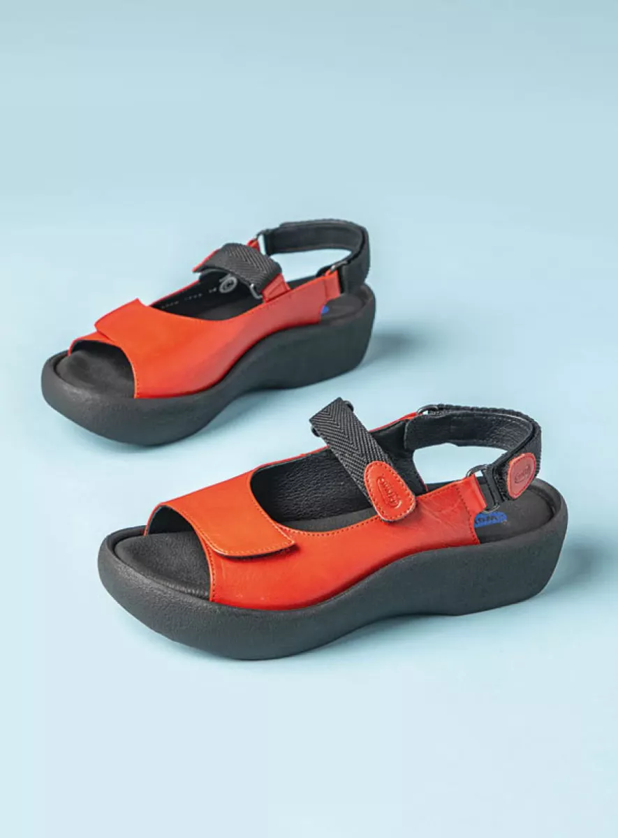 Wolky Sandals 0320450500 50500 red leather