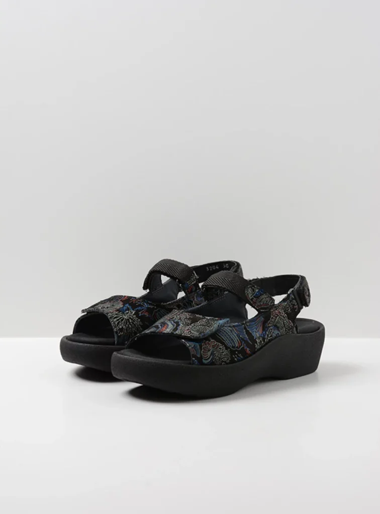 Wolky Sandals 0320468080 black-bleu suede