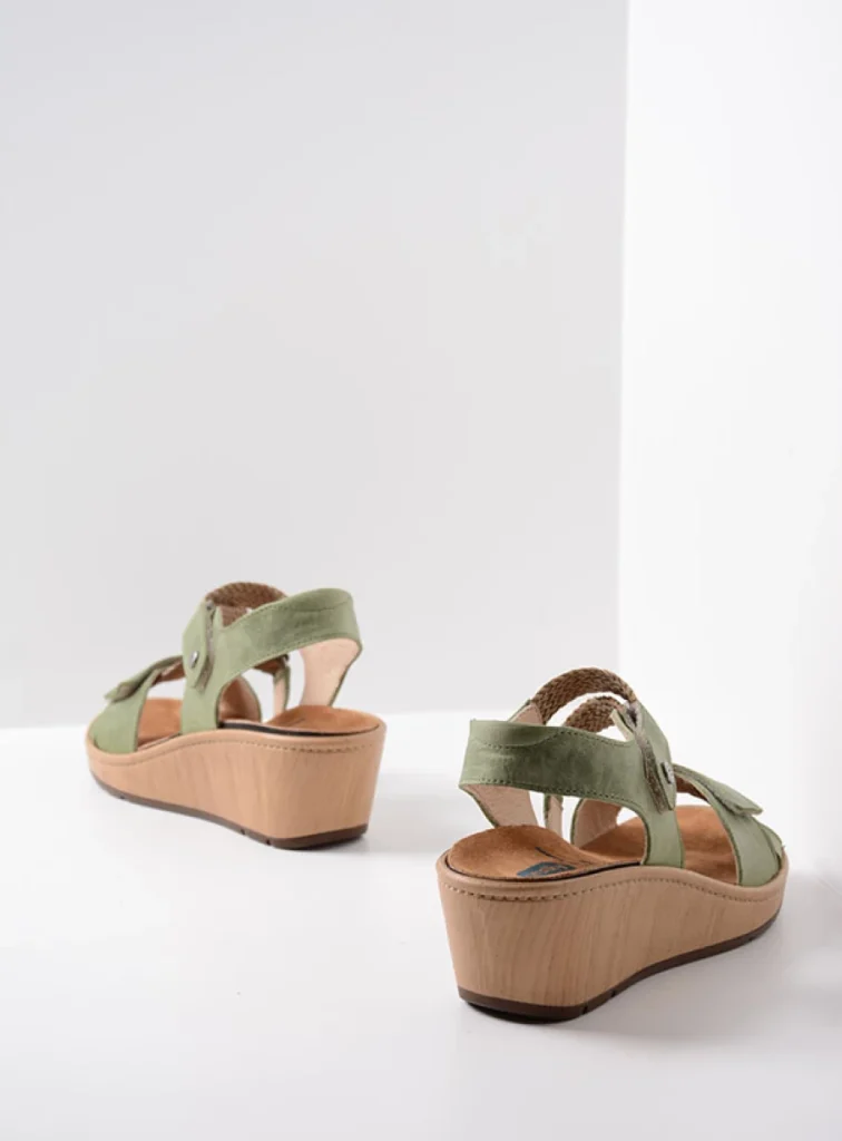 Wolky Sandals 0355030710 30710 olive leather