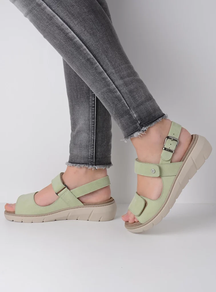 Wolky Sandals 0410411706 11706 light green nubuck