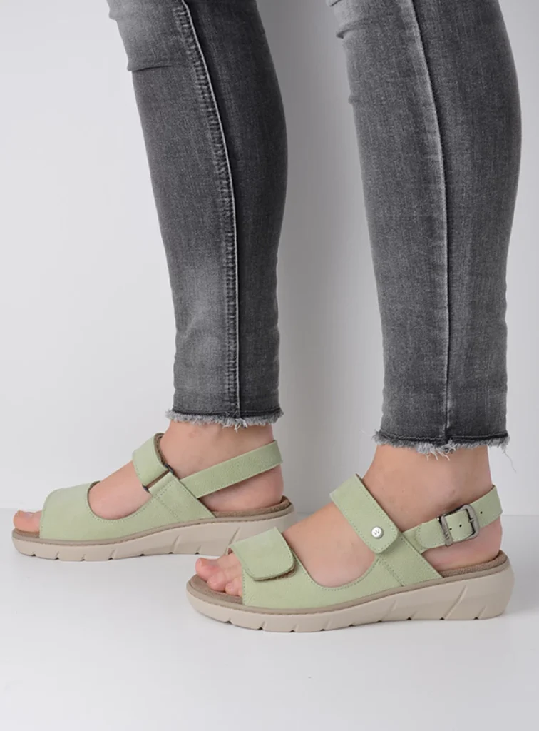 Wolky Sandals 0410411706 11706 light green nubuck