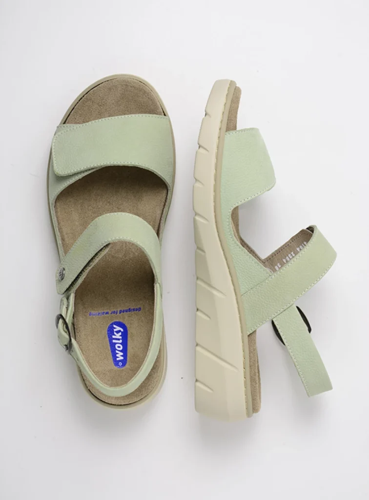 Wolky Sandals 0410411706 11706 light green nubuck