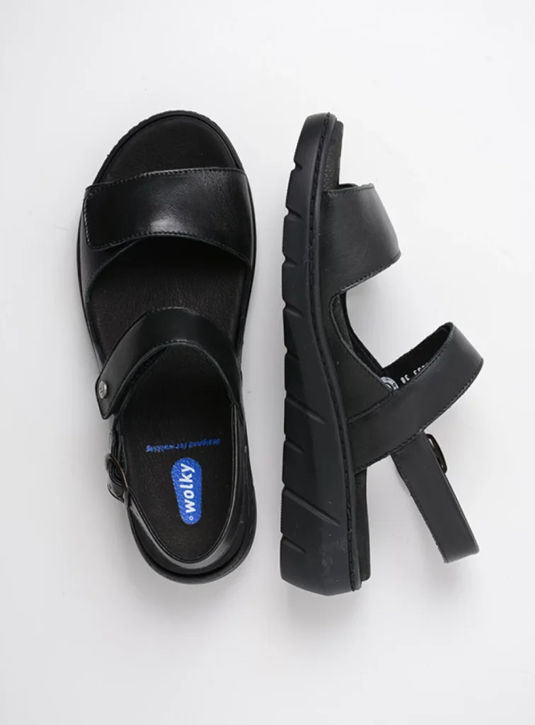 Wolky Sandals 0410450000 50000 black leather