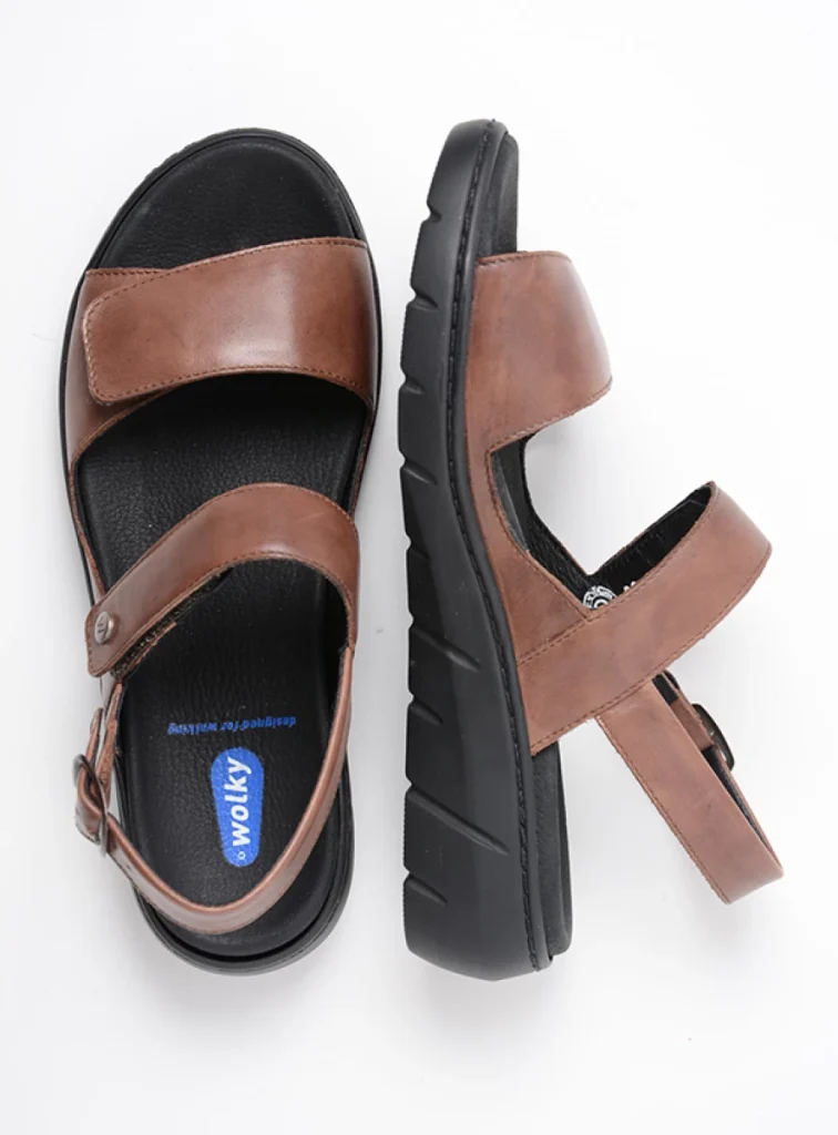 Wolky Sandals 0410450430 50430 cognac leather