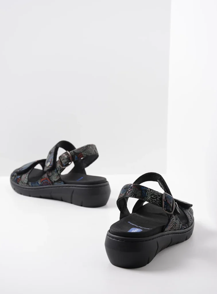 Wolky Sandals 0410468080 68080 black/blue suede