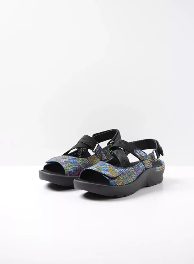 Wolky Women’s shoes 0392590881 90881 blue multi color fantasy