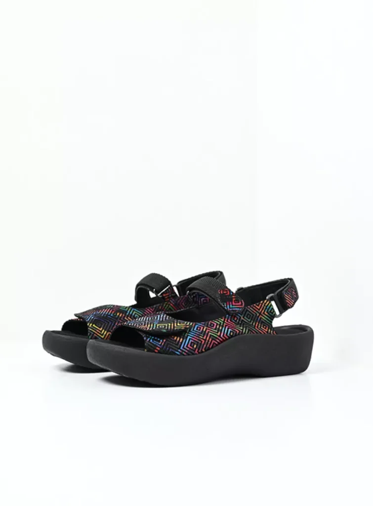 Wolky Sandals 0320472970 72970 black multi leather