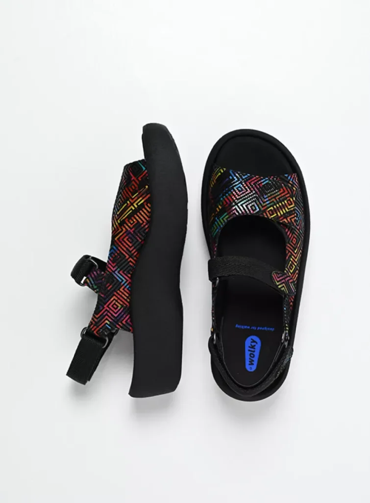 Wolky Sandals 0320472970 72970 black multi leather