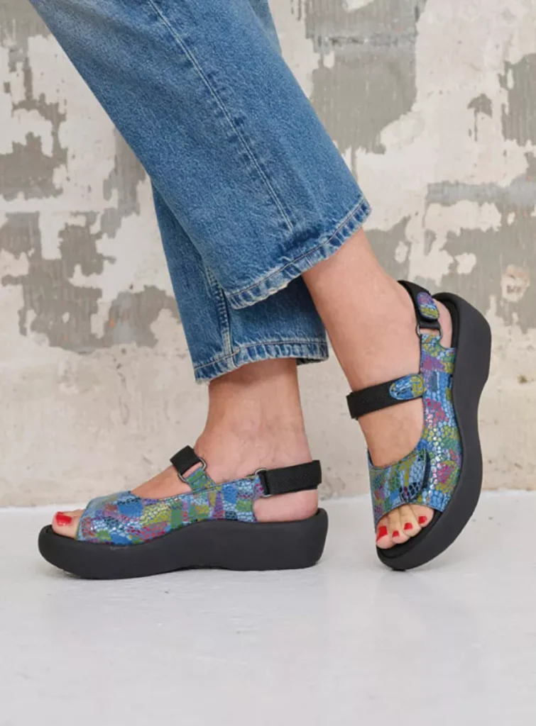 Wolky Sandals 0320488881 88881 jeans multi fantasy leather