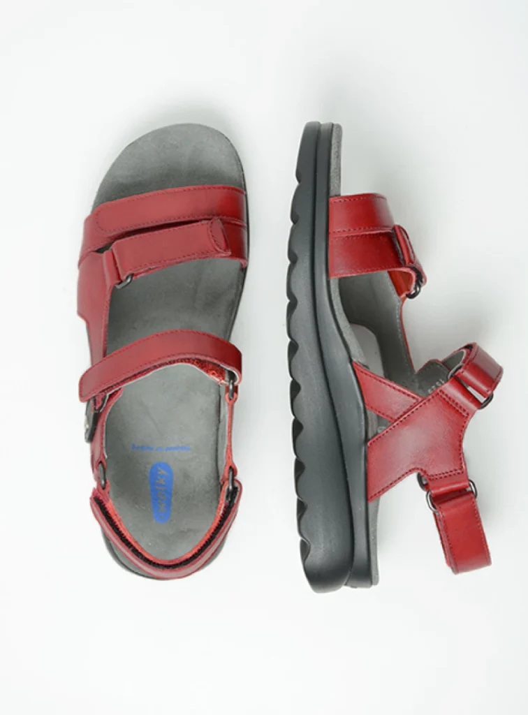 Wolky Sandals 01525 Mile 50500 red leather