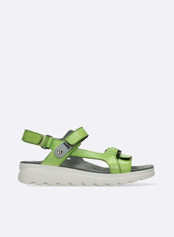 wolky sandals 01525 mile 50750 lime leather