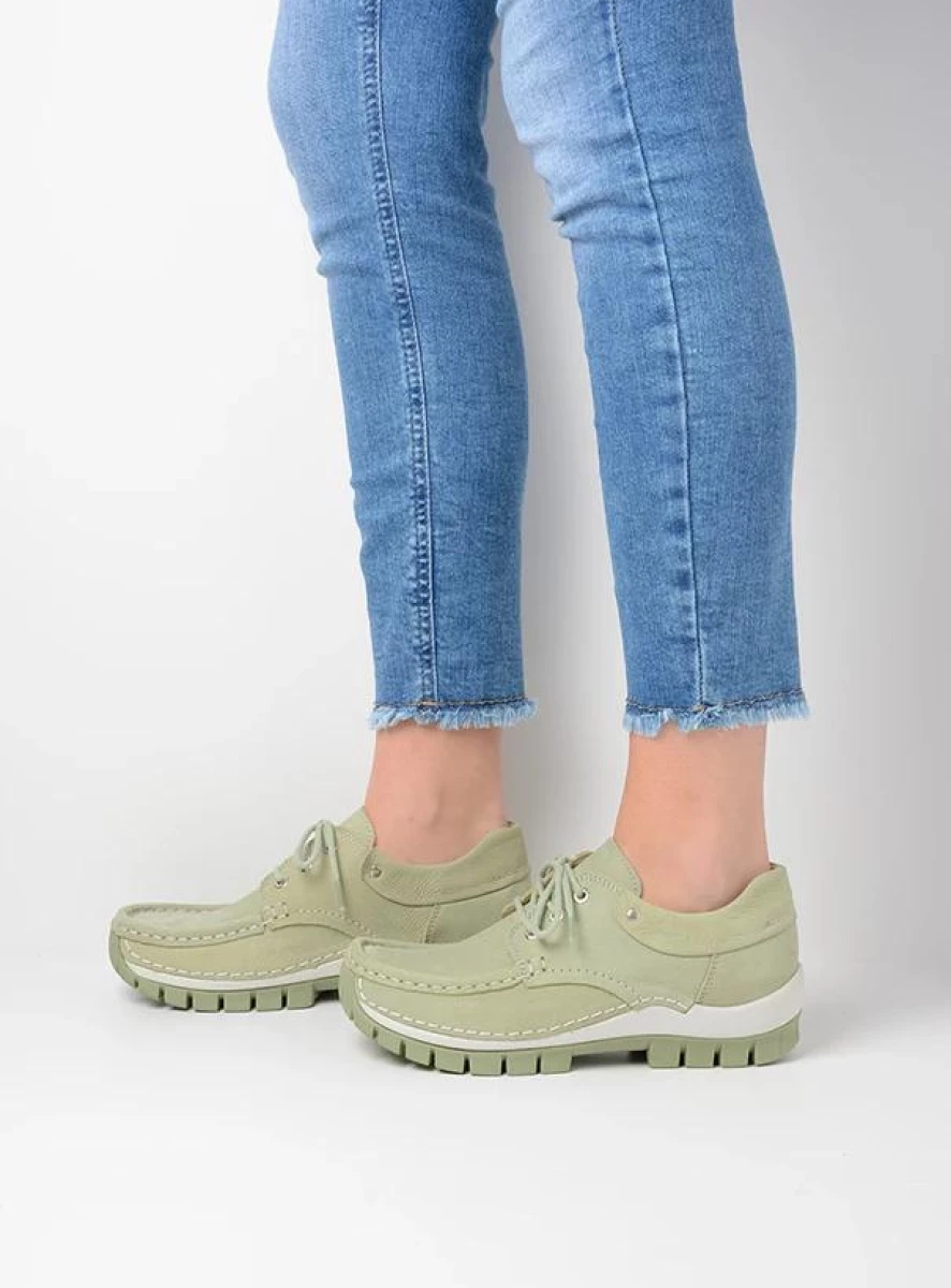 Wolky Comfort shoes 04701 Fly Summer 11706 mint green nubuck