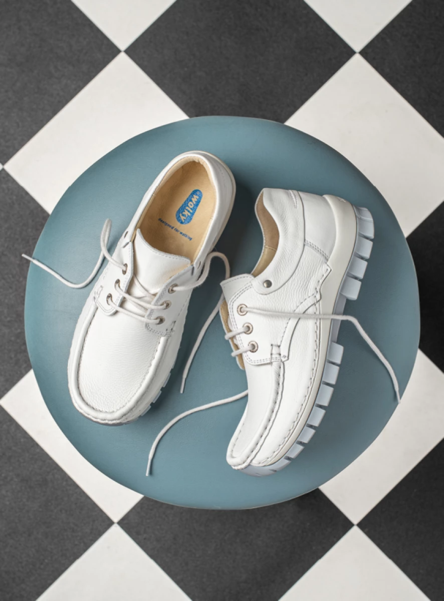 Wolky lace-up shoes 04701 Fly Summer 20180 white/light blue leather